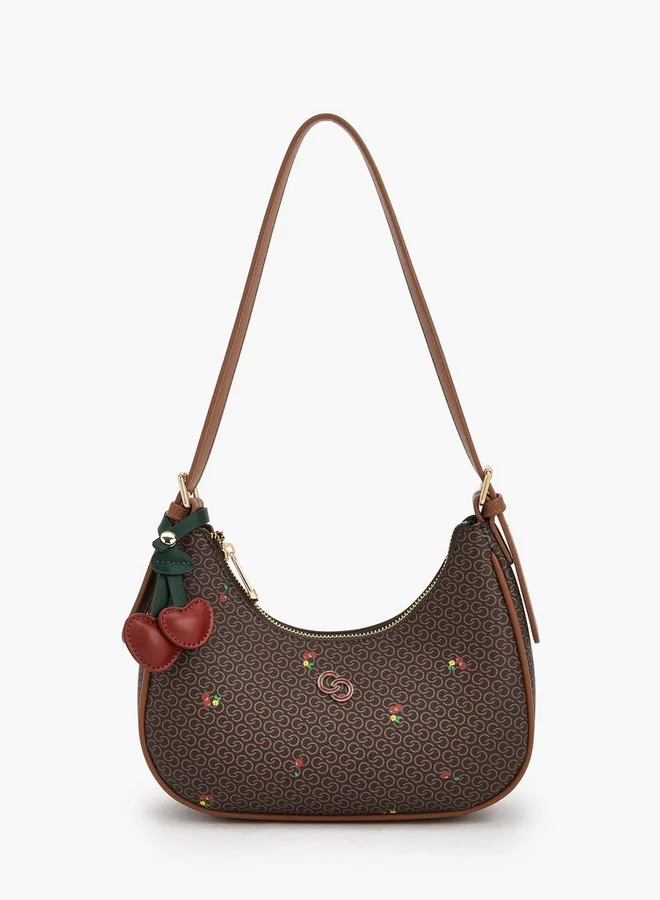 سيليست Monogram Cherry Print Shoulder Bag With Handle